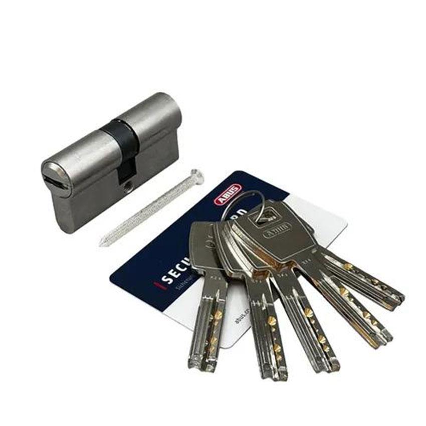 Механизм цилиндровый ABUS X6410 ключ/ключ 55-60 (115 мм) NI (5 key)